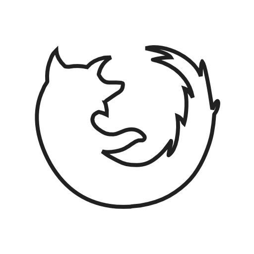Firefox Icon Free Of Social Media Logos Ii Linear Black