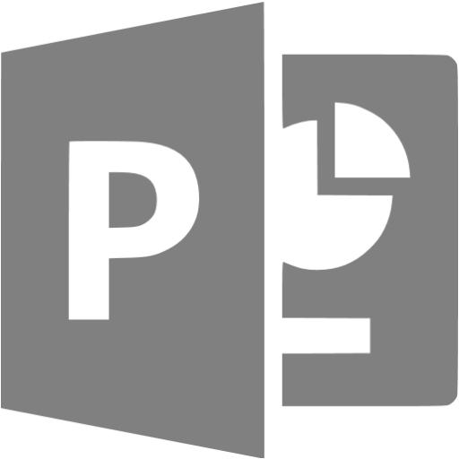 Gray Microsoft Powerpoint Icon