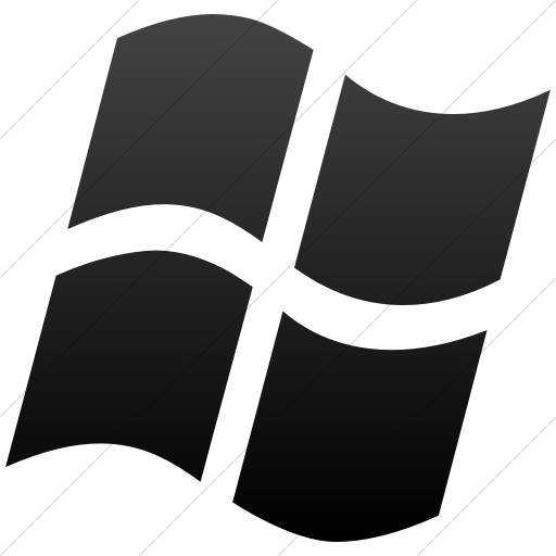 Simple Black Gradient Broccolidry Microsoft Icon
