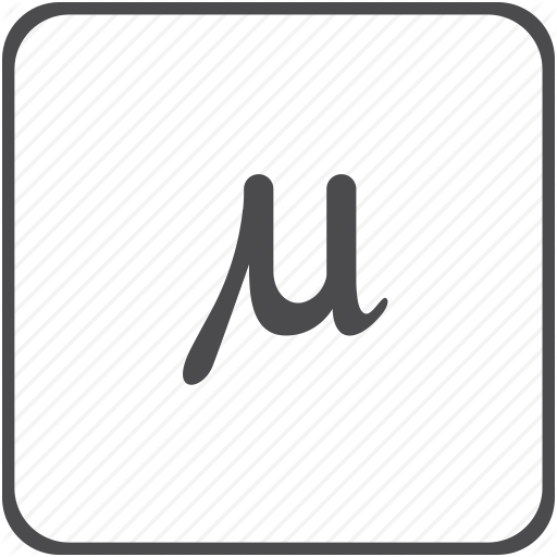 Greek, Magnetic, Mass, Moment, Mu, Physics Icon