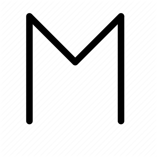 Capital, Em, Greek, Letter, M, Mu, Thousand Icon