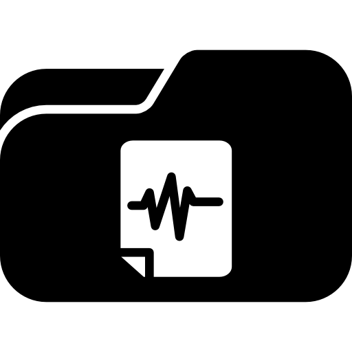 Music Folder With Musical Wave Icon Icons Free Download