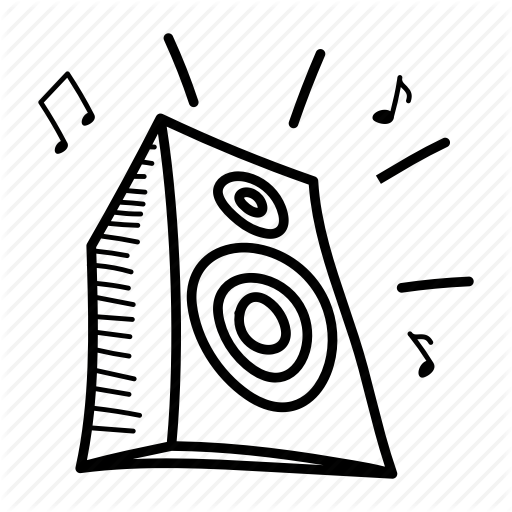 Drawn Speakers Music Icon