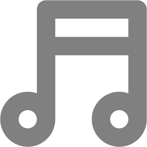 Gray Music Note Icon