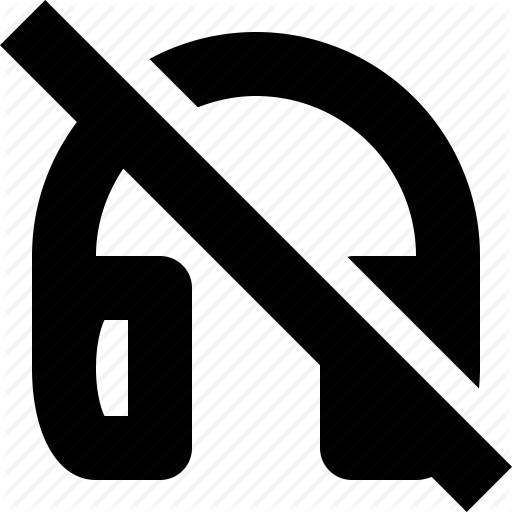 Headphone, Headset, Music, Off Icon