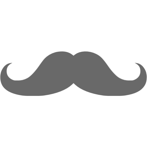 Dim Gray Mustache Icon