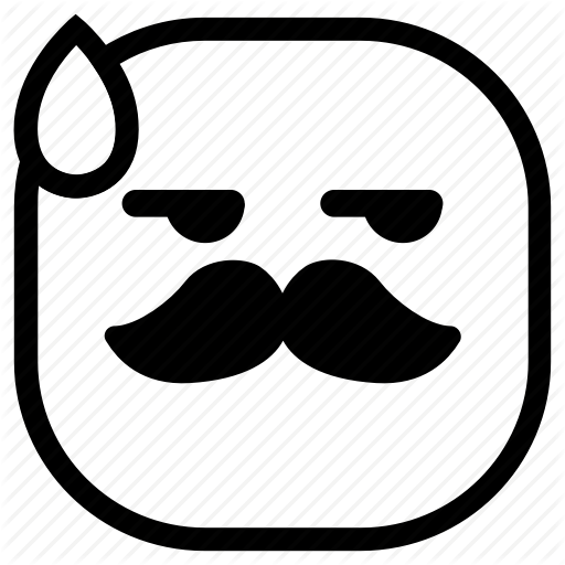 Disappointed, Emoji, Emoticon, Mustache, Smiley Icon