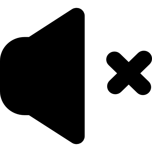 Mute Speaker Black Symbol With A Cross Icons Free Download