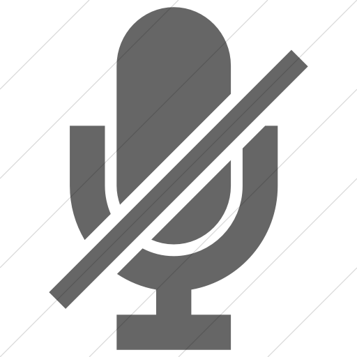 Simple Gray Raphael Microphone Mute Icon