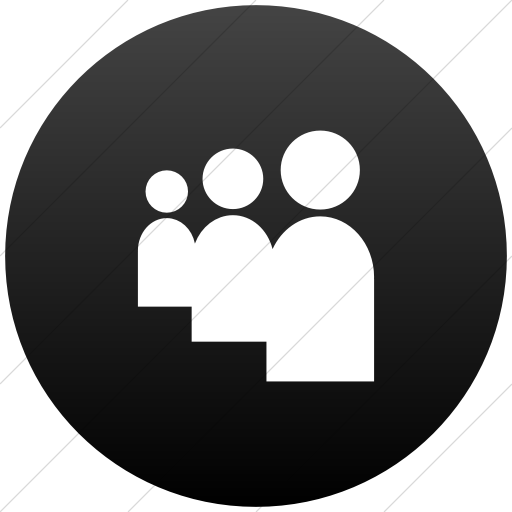 Flat Circle White On Black Gradient Social Media