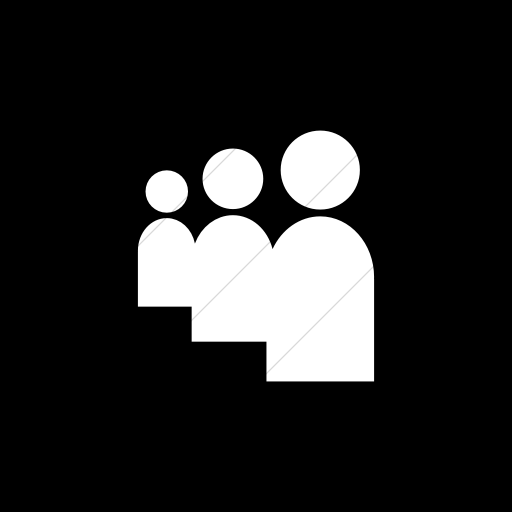 Flat Square White On Black Social Media Myspace Logo