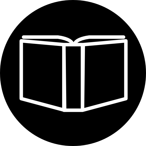 Open Book Outline Variant Inside A Circle Icons Free Download