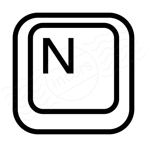 Iconexperience I Collection Keyboard Key N Icon