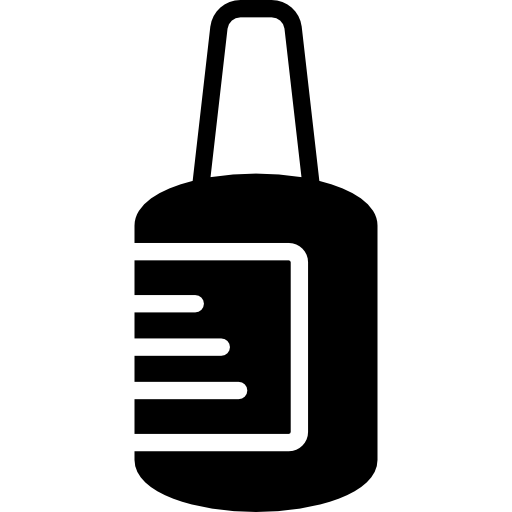 Nail Polish Flat Black Icon