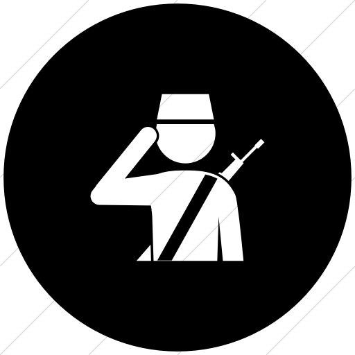 Flat Circle White On Black Ocha Humanitarians People