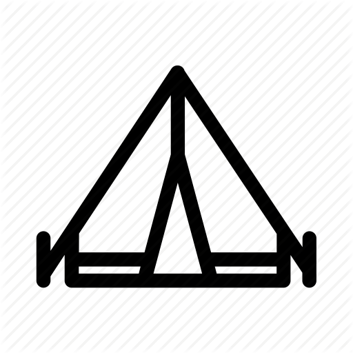 C Log Cabin, Mountain, National Park, Tent, Trek Icon