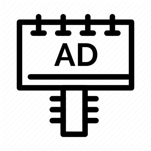 Ad, Advertising, Board, Digital, Marketing, Signboard, Technology Icon