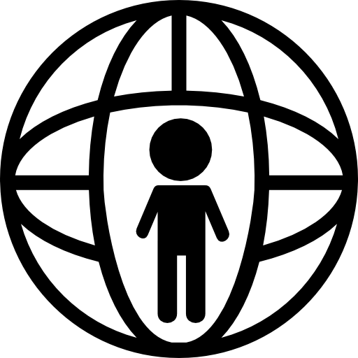 Man In Earth Grid Icons Free Download