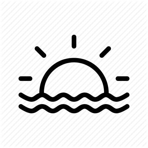 Beach, Nautical, Ocean, Sea, Sun, Sunrise, Sunset Icon