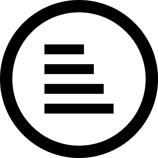 Text Left Alignment With Circular Interface Button Icons Free Download