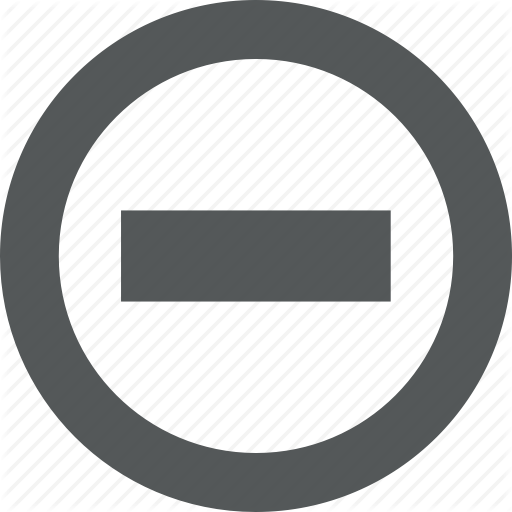 Cancel, Close, Decrease, Delete, Less, Minus, Negative, Remove