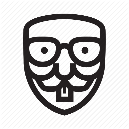 Anonymous, Bookworm, Emoticon, Hacker, Mask, Nerd Icon