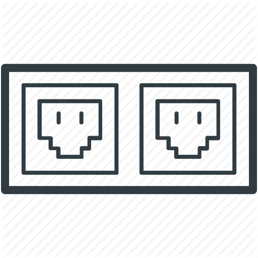 Broadband, Network Hub, Network Port, Network Socket, Tcp Icon