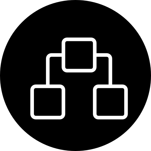 Network Outline Symbol In A Circle