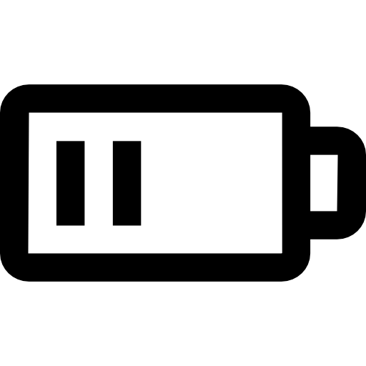 Half Battery Energy Status Symbol Icons Free Download