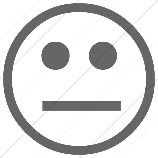 Simple Gray Classic Emoticons Neutral Face Icon