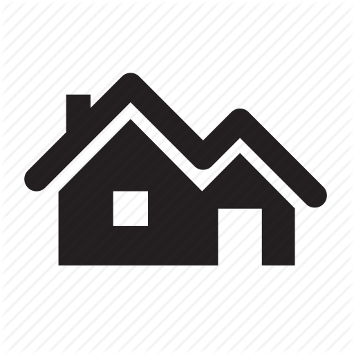 Chimney, Garage, Home, House, New House, Real Estate, Roof Icon