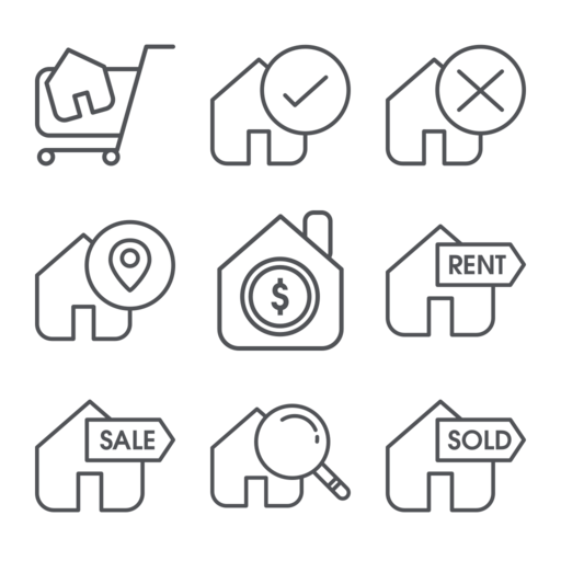 Real Estate Icon Set Free Vector Icon Packs Free Vector Icons