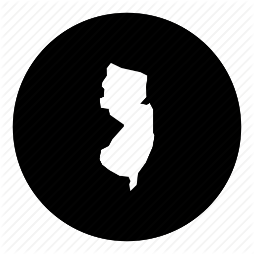 American, Jersey, Map, New, State Icon