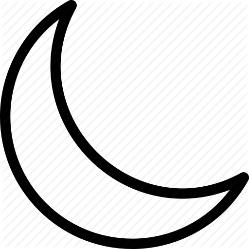 Moon, New Moon, Night, Sky Icon Icon