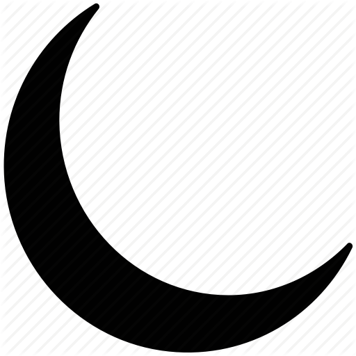Crescent, Half Moon, Moon, New Moon Icon