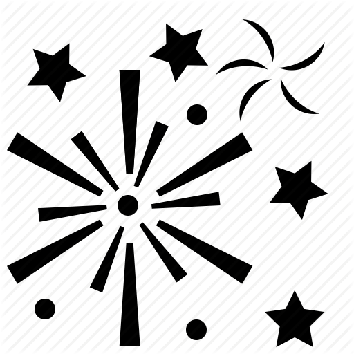 Fireworks, New, Year Icon