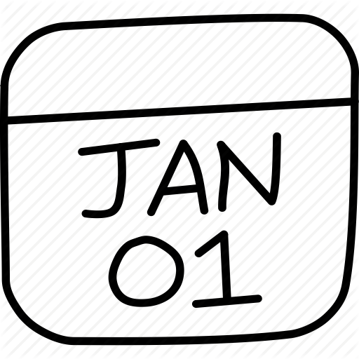 Calendar, Date, Day, January, Month, New Year Icon