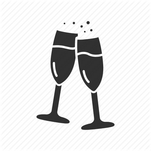 Champagne, Drinks, New Years Eve, Wine Glasses Icon