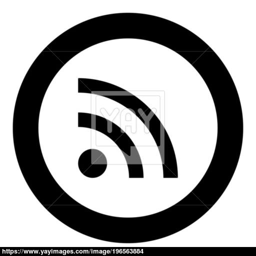 News Line Sign Icon Black Color In Circle Vector