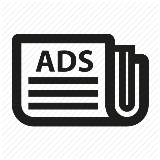 Advertisement, Advertising, Document, Newspaper Icon