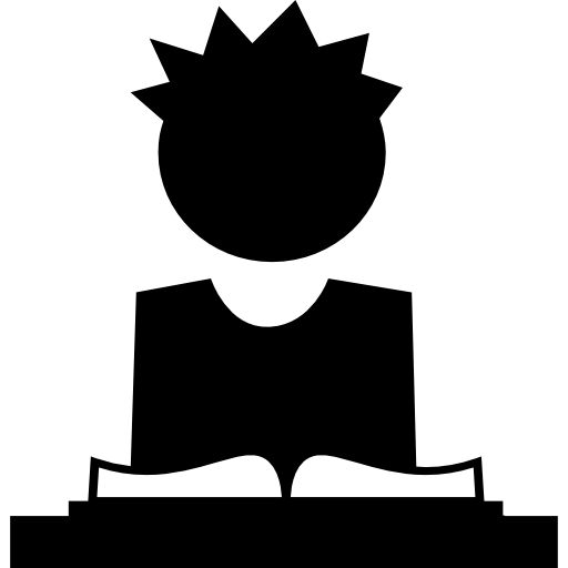 Boy Reading Study Book To Learn The Lesson For Next Day Class