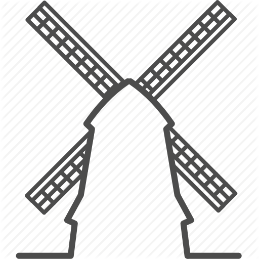 Denmark, Holland, Netherlands, Windmill Icon