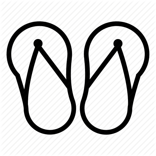 Beach, Sand, Slippers, Water Icon