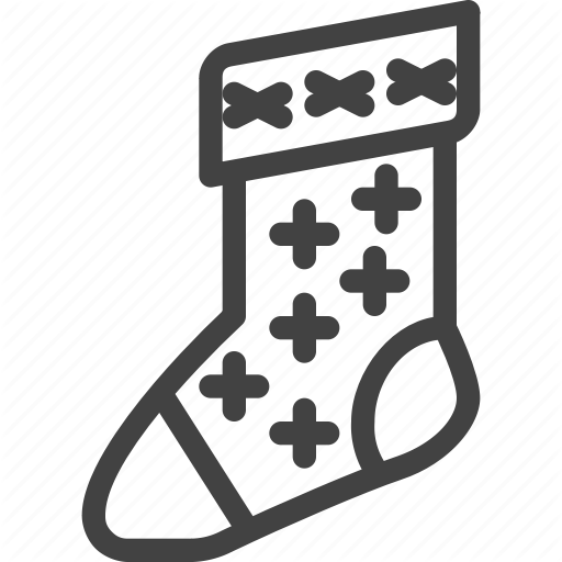 Christmas, Gift, Night, Party, Sock Icon