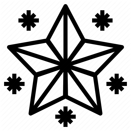 Christmas, Night, Shiny, Star Icon