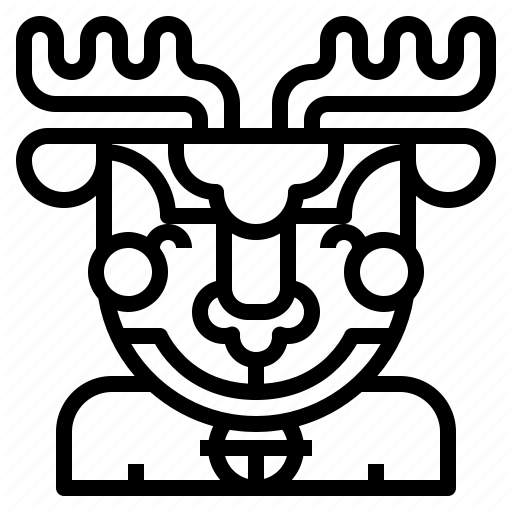 Animal, Christmas, Deer, Reindeer Icon