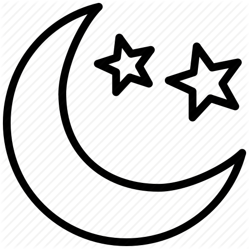 Mid, Midnight, Moon, Night, Sky, Star, Stars Icon