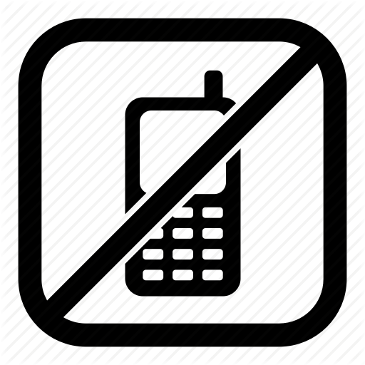 Mute, No Cell Phones, No Cellphone, Off, Quiet, Silence, Turn Off Icon