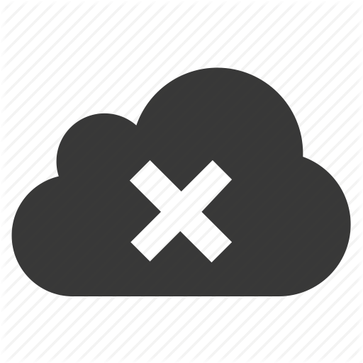 Cancel, Cloud, Cross, Exit, No, Not Ok, Wrong Icon