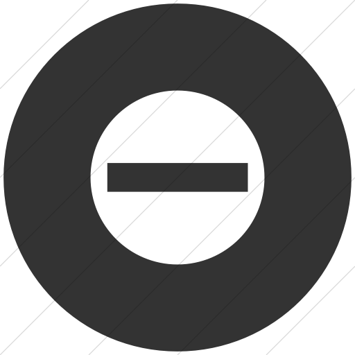 Flat Circle White On Dark Gray Aiga No Entry Icon